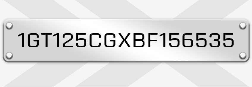 VIN Number Tag